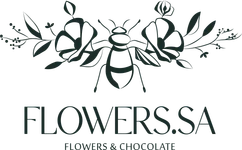 شعار Flowers.SA للورود والشوكولاتة